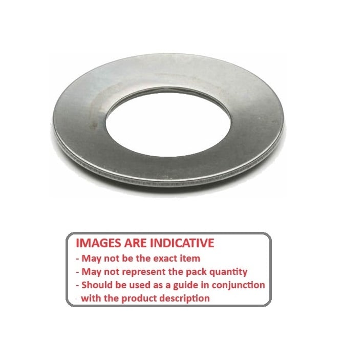 Disc Spring Washer    9.8 x 6 x 0.2 mm  -  Carbon Spring Steel - For Bearings - MBA  (Pack of 5)