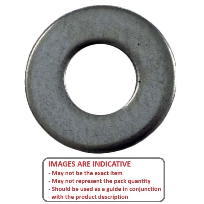 Rondella piatta 6,35 x 15,9 x 2 mm - Acciaio al carbonio zincato - Alta resistenza - MBA (confezione da 70)