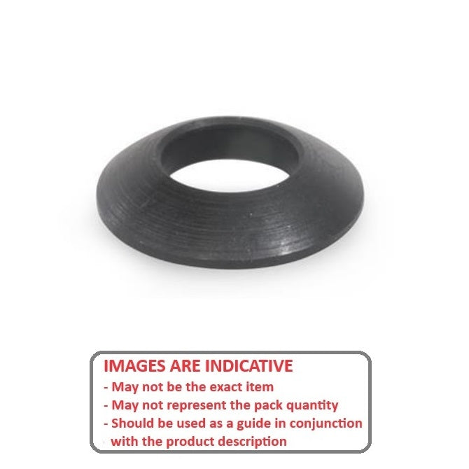 Self Aligning Washer   10 x 10.5 x 21 mm  -  Carbon Steel Hardened - Top - MBA  (Pack of 11)
