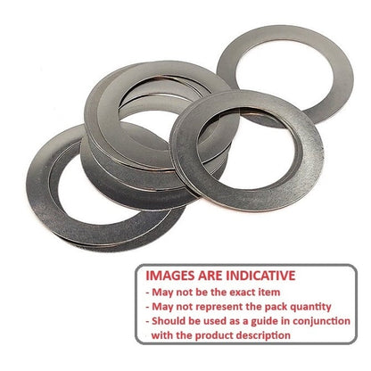 Shim Washer    9.525 x 15.875 x 0.25 mm 1010 Cold Rolled Low Carbon Steel - MBA  (Pack of 10)
