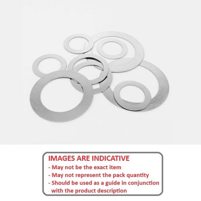 Shim Washer    6.35 x 9.525 x 0.08 mm Stainless 400 Grade - MBA  (Pack of 1)