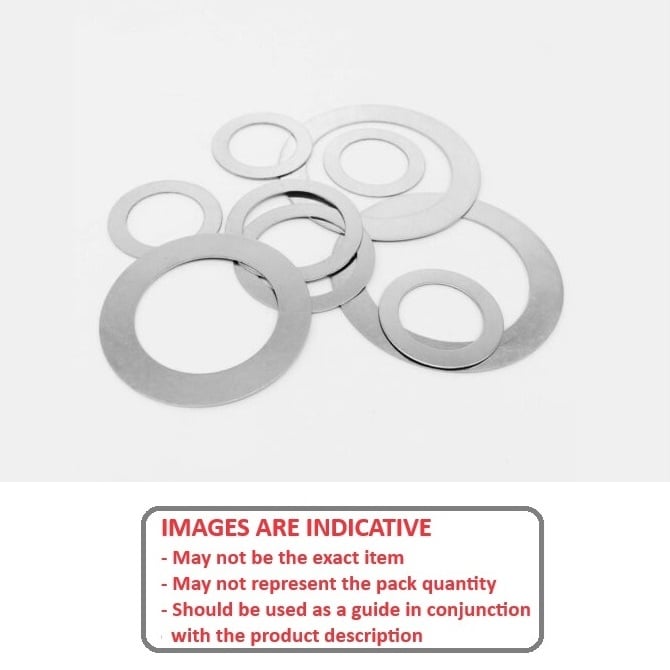 Shim Washer    9 x 15 x 0.15 mm Stainless 304 Grade - MBA  (Pack of 100)