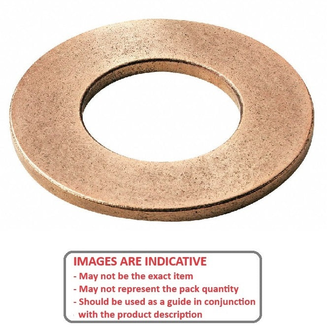 Rondelle Plate 12 x 25 x 3,2 mm - Bronze SAE841 Fritté - MBA (Pack de 1)