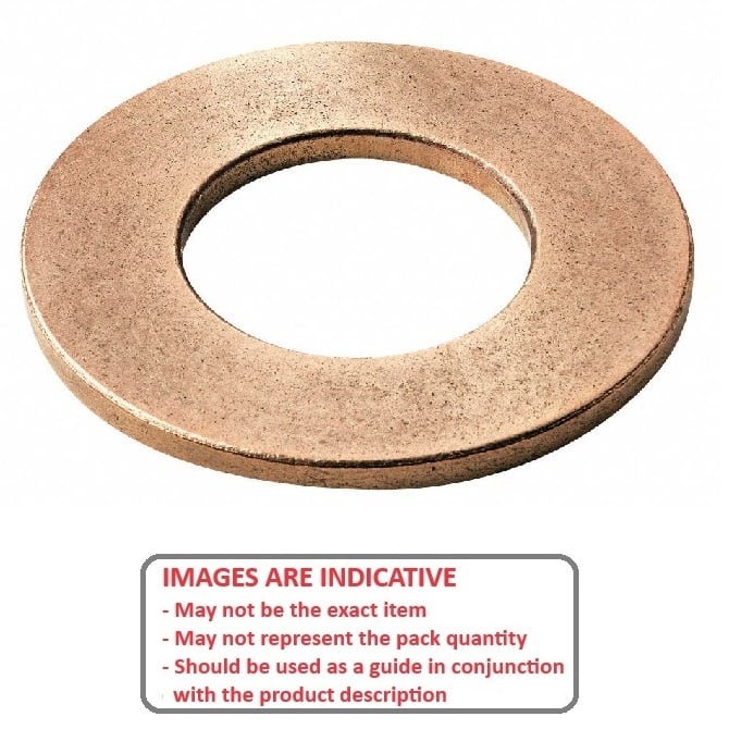 Rondelle Plate 4 x 9,5 x 1,6 mm - Bronze SAE841 Fritté - MBA (Pack de 1)