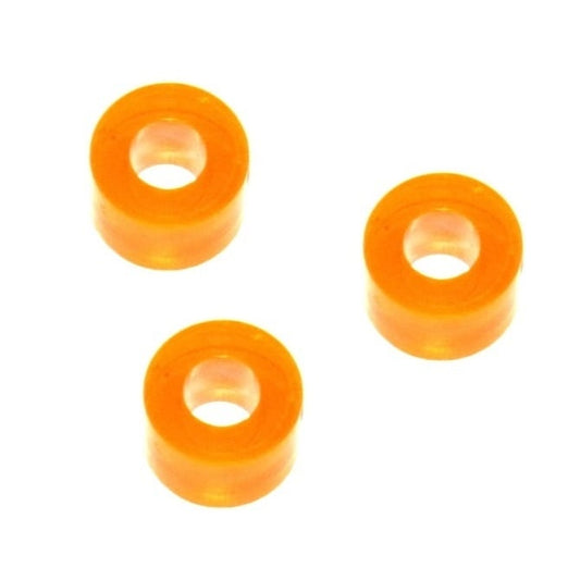Round Spacer    1.9 x 5 x 2 mm  - Through Bore Plastic - Orange - MBA  (1 Pack of 50 Per Bag)