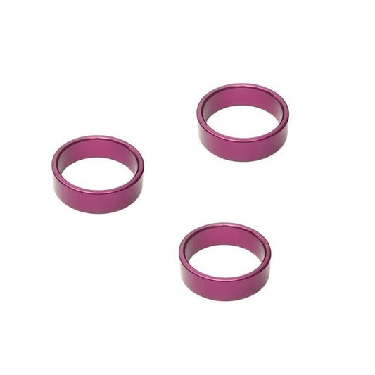 Round Spacer    2.9 x 5.3 x 2.3 mm  - Through Bore Plastic - Pink - MBA  (1 Pack of 50 Per Bag)