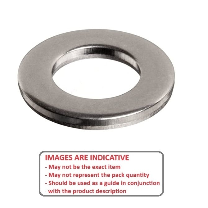 Heavy Duty Washer   22.225 x 44.45 x 6.35 mm  - Flat Machined Stainless 303-304 - 18-8 - A2 - Machined - MBA  (Pack of 250)