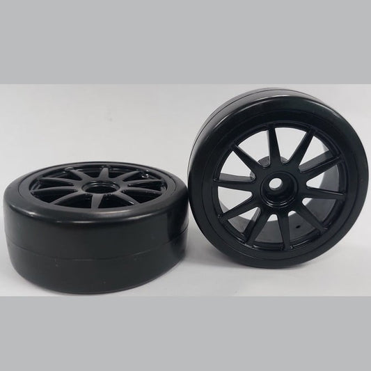 Hobby Wheel    Black - 10 Spoke - Black  - Car 1-10 Drift - MBA  (Pack of 4)