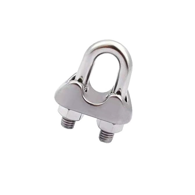 Wire Rope Clips Attachment    6.35 mm - 304 Stainless Steel x 2 mm  - Stainless Steel - MBA  (Pack of 1)