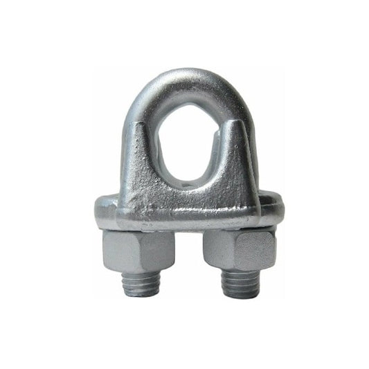 Wire Rope Clips Attachment    6.35 mm - Hot galvanized steel x 2  - Carbon Steel - MBA  (Pack of 1)